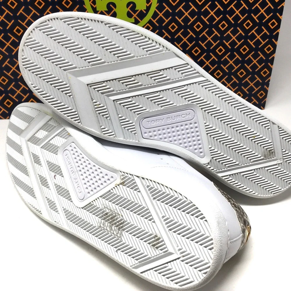 TORY BURCH Howell Court Sneakers Titanium White Warm Roccia - Picture 9 of 13
